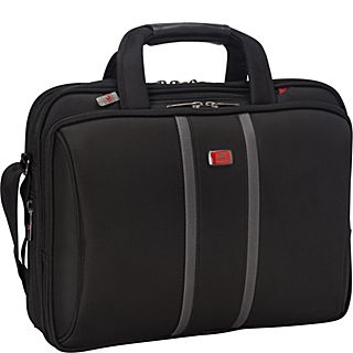 Mancini Leather Goods Double Compartment 15.4 Laptop/Tablet Briefcase with RFID Secure Pocket