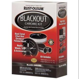 RUST OLEUM 257355 Spray Paint Kit, Black, 22 oz.