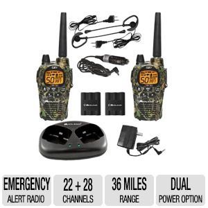 Midland GXT1050VP4 50 Channel GMRS/FRS Radio   Camo, Waterproof