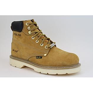 AdTec   Mens 6 Steel Toe Work Boots,Nubuck Tan