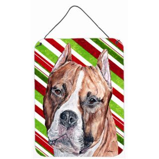 Staffordshire Bull Terrier Staffie Candy Cane Christmas Hanging