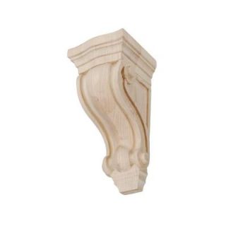 American Pro Decor 4 3/4 in. x 2 7/8 in. x 2 5/8 in. Unfinished North American Solid Hard Maple Classic Traditional Plain Wood Corbel 5APD10464
