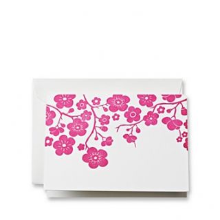 Crane & Co Letterpress Plum Blossom Notes, Set of 10