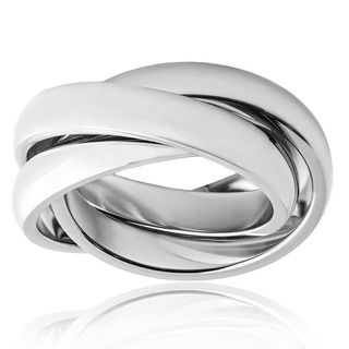 Stainless Steel Intertwined Triple Band Ring   Shopping