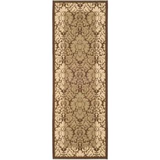 Safavieh Courtyard Brown/Natural 2 ft. 3 in. x 6 ft. 7 in. Runner CY2727 3009 27