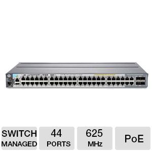 HP 2920 48G POE+ J9836A#ABA Managed Switch 44x 10/100/1000, 4x Gigabit SFP, ARM 625MHz Processor, PoE+