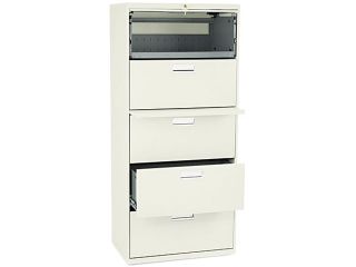 HON 675LL 600 Series Five Drawer Lateral File, 30w x19 1/4d, Putty