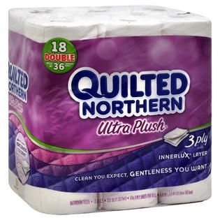 Quilted Northern Ultra Plush Bathroom Tissue, Double Rolls, 3 Ply, 18