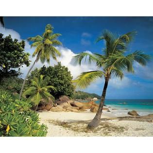 Komar Scenic Praslin Beach Mural   12ft. 1in. wide x 8ft. 4in. high