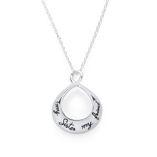 Sterling Silver Sister Pendant Necklace