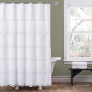 Lush Decor Dorein White Shower Curtain   16032521   Shopping