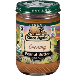 Once Again Organic Creamy Peanut Butter, 16 oz, (Pack of 6)