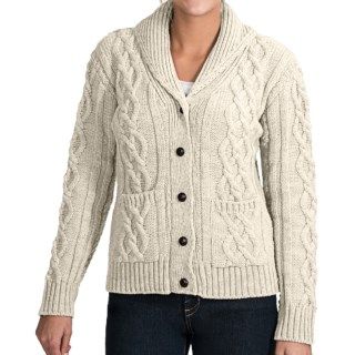 Peregrine by J.G. Glover Aran Shawl Collar Cardigan Sweater (For Women) 59