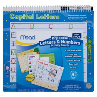 Mead Early Learning Capital Letters Dry Erase Activity Boards