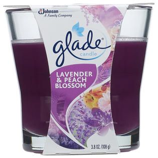 Glade Lavender & Peach Blossom Jar Candle 3.8 OZ SLEEVE   Food