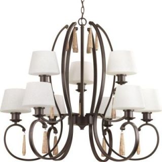 Progress Lighting Club Collection 9 Light Antique Bronze Chandelier P4529 20