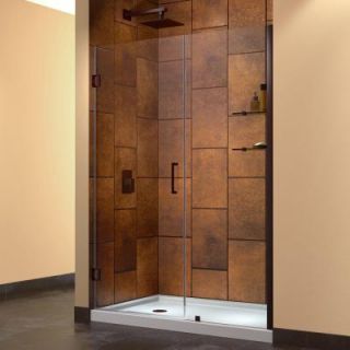DreamLine Unidoor 52 to 53 in. x 72 in. Semi Framed Hinged Shower Door in Oil Rubbed Bronze SHDR 20527210S 06