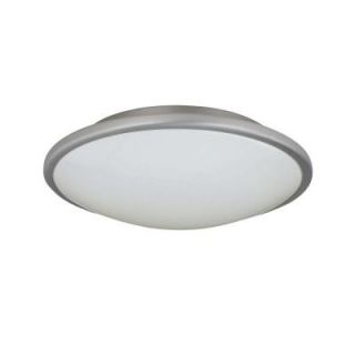 Illumine 1 Light Satin Steel Flush Mount with White Acrylic Shade CLI LS438878