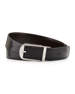 dunhill Edge Detail Buckle Leather Belt