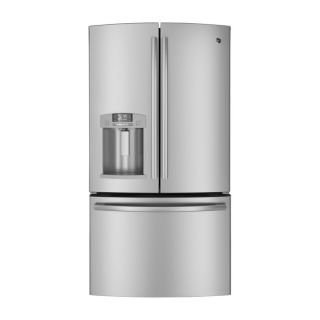 GE 27.7 cu ft French Door Refrigerator with Dual Ice Maker (Stainless Steel)