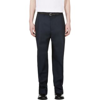 Lanvin Navy Wide Leg Trousers