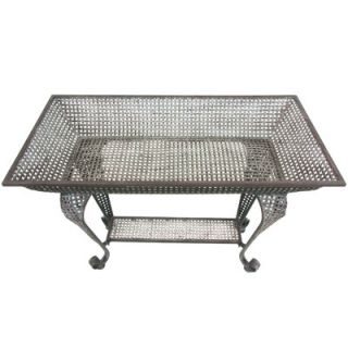 Oriental Furniture Wrought Iron Sundry Pedestal Plant Stand