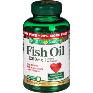 Nature's Bounty Fish Oil Softgels, 1200mg, 120 count