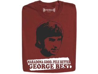 Stabilitees Printed "Maradona Good, Pele Better, George BEST" Mens T Shirts