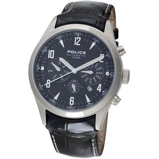 Police Mens Roadstar Black Automatic Watch  ™ Shopping