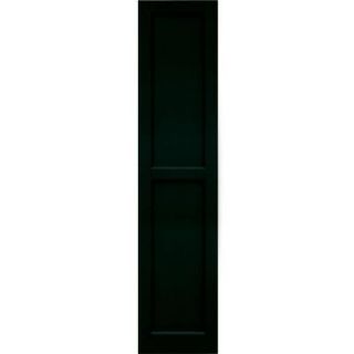 Winworks Wood Composite 15 in. x 67 in. Contemporary Flat Panel Shutters Pair #654 Rookwood Shutter Green 61567654