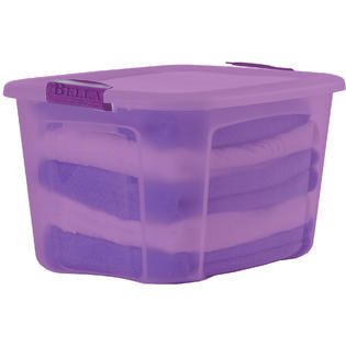Essential Home 40 Quart Locking Lid Container   Purple Tint   Home