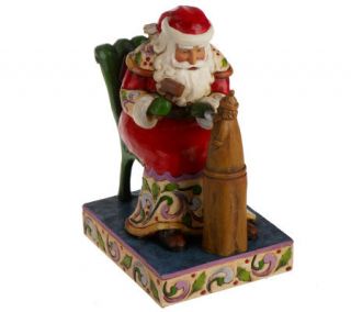 Jim Shore Heartwood Creek Santa Carving Wooden Santa Figurine —