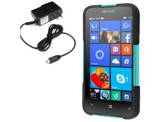 Hybrid Protector Shell Stand Case TMobile Microsoft Lumia 435 x Travel Charger