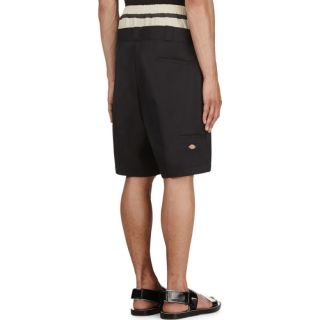 Sasquatchfabrix Black Twill Mock Layer Shorts