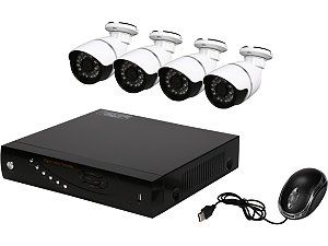 Aposonic A AHK4 1TB 4 Ch HD 720P AHD DVR, 4 X 720P High Def Day / Night Weatherproof Cameras with 1TB HDD Surveillance System