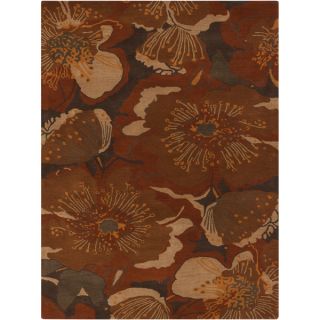 Hand tufted Transitional Millings Brown Wool Rug (2 x 3)  