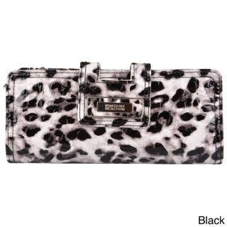 Kenneth Cole Reaction Womens Leopard Print Tab Clutch with Wristlet