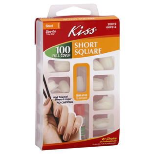 Kiss Nail Kit, Short Square, Short Length, 1 kit   Beauty   Nails