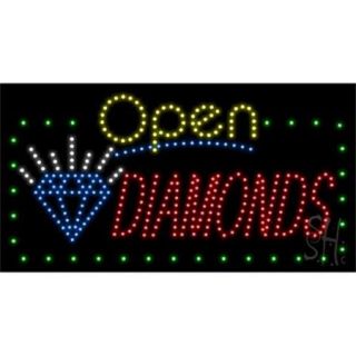 Sign Store L100 2270 Diamonds Animated LED Sign, 32 x 17 x 1 inch