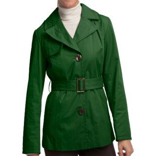 Ellen Tracy Outerwear Belted Mini Trench Coat (For Women) 5416P 44