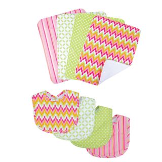 Trend Lab Lullaby Zoo Deluxe Flannel Burp Cloths (Set of 4)