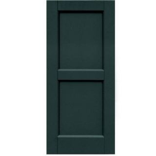 Winworks Wood Composite 15 in. x 34 in. Contemporary Flat Panel Shutters Pair #638 Evergreen 61534638