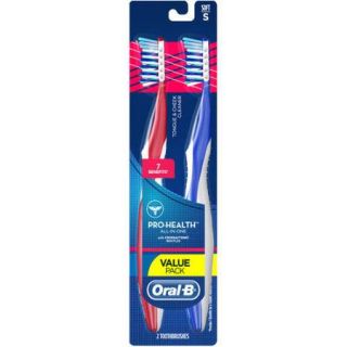 Oral B Pro Health All In One 40 Soft Toothbrush, 2 count