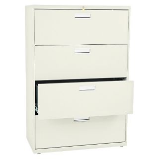 HON® 600 Series Four Drawer Lateral File, 36w x 19 1/4d, Putty