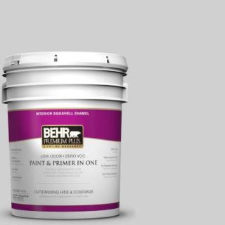 BEHR Premium Plus 5 gal. #N520 1 White Metal Eggshell Enamel Interior Paint 205005