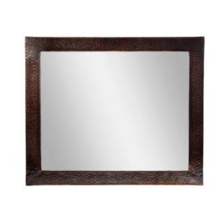 The Copper Factory 25 in. x 21 in. Rectangular Single Wall Mirror in Antique Copper CF138AN