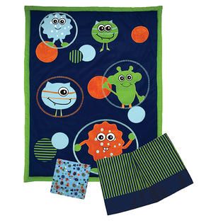 Trend Lab  Snuggle Monster   3 Piece Crib Bedding Set