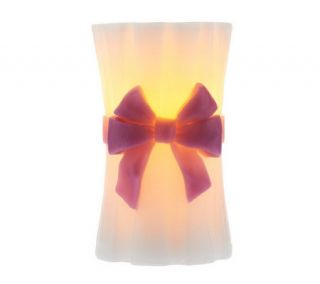 Candle Impressions 6 Hourglass Flameless Candle w/Bow   H199041 —