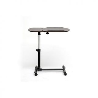 Olsen Brown Wheeled Laptop Tray Table with Tilt Control   7092233