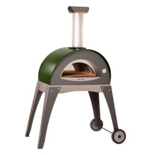 Alfa Pizza 27.5 in. x 15.75 in. Outdoor Wood Burning Pizza Oven in Green Forno Ciao   Green